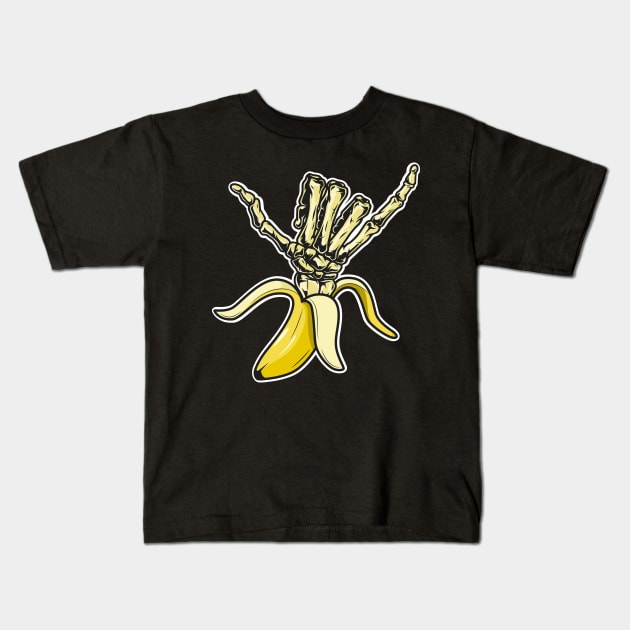 Shaka Banana Kids T-Shirt by portraiteam